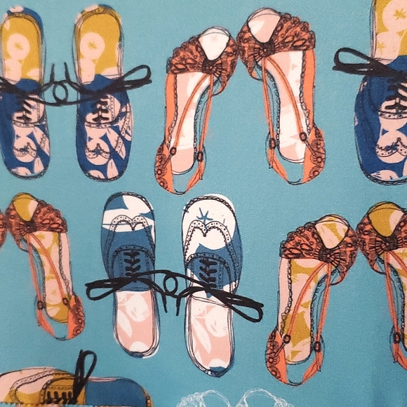 Little Miss Marmalade Size 10 Girls Blue Fancy Shoes Skater Dress - Picture 4 of 6